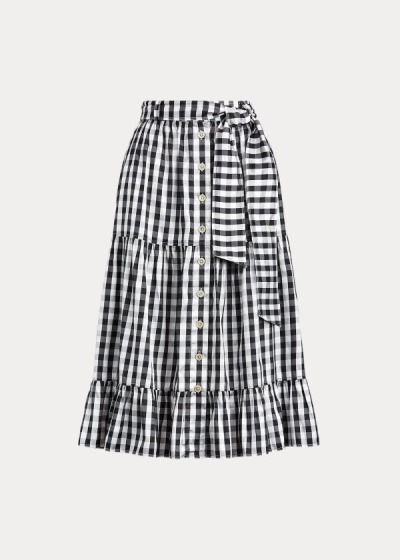 Women's Polo Ralph Lauren Tiered Silk Skirts | 629847FNZ